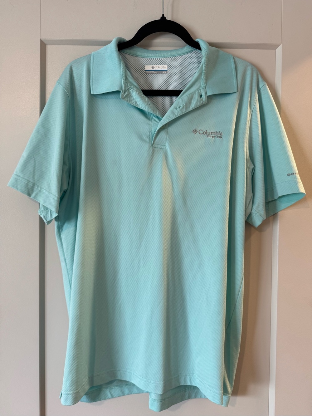 Columbia PFG Men's Light Aqua Performance Polo